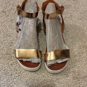 MIA Gold Metallic Women's Sandals